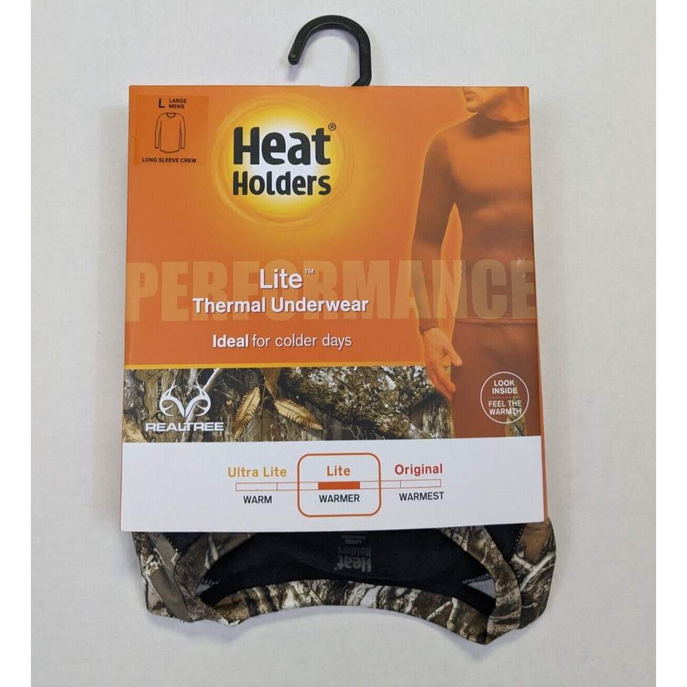 Heat Holders LITE Thermal Underwear Men Size L LongSleeve Realtree hunting Shirt